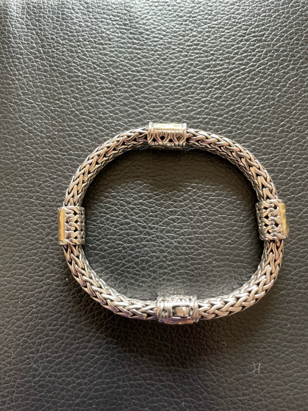 John Hardy 22kt gold and .925 sterling silver bracelet